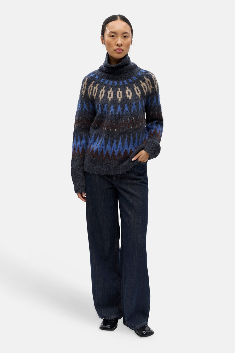 Pull col O multicolore - OBJECT