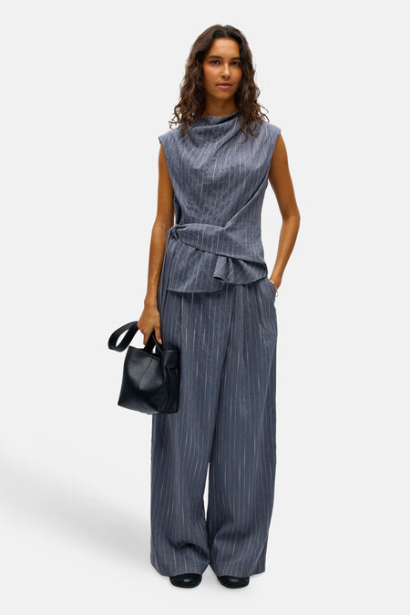 Blouse zonder mouwen - grijs