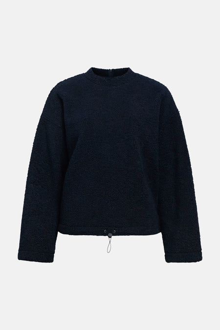 Sweat col O - bleu