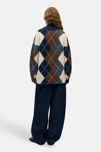 Pull col V multicolore - OBJECT