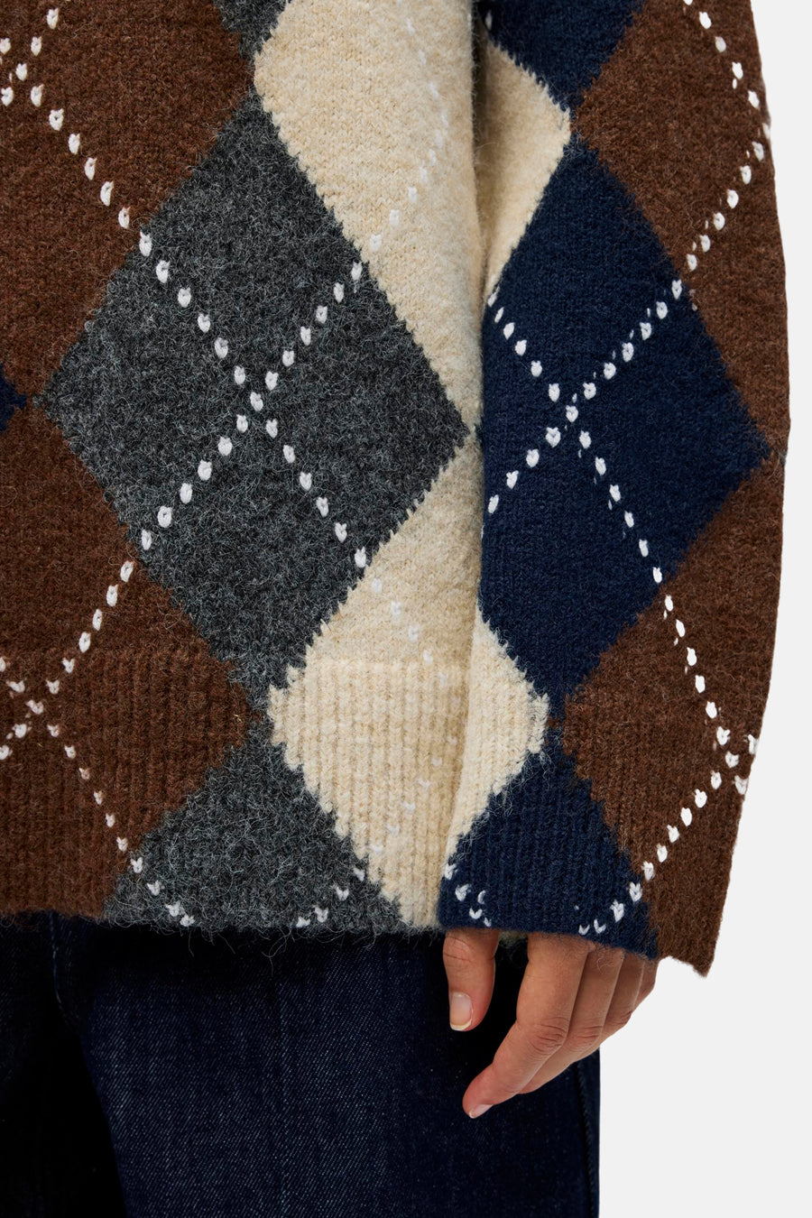 Pull col V multicolore - OBJECT