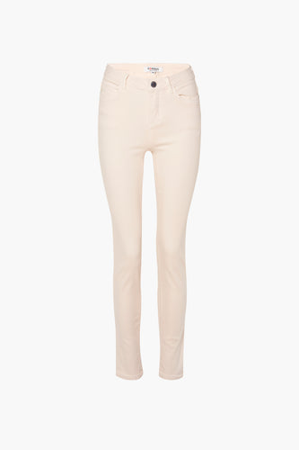 Pantalon color&eacute; - ecru