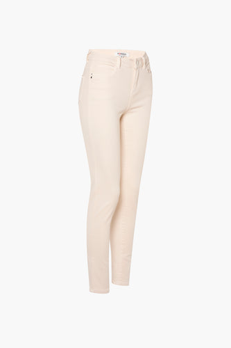 Pantalon color&eacute; - ecru