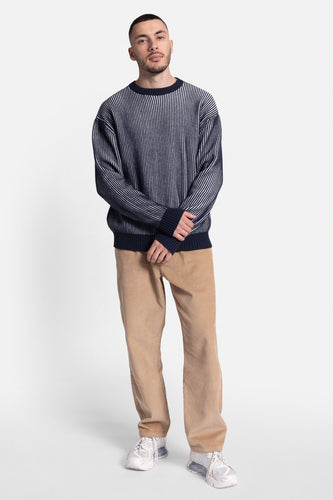 Pull met ronde hals - blauw