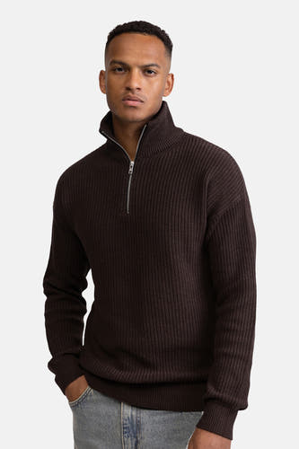 Trui met V-hals bruin - REDEFINED REBEL