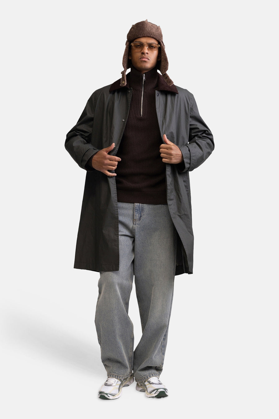 Trui met V-hals bruin - REDEFINED REBEL