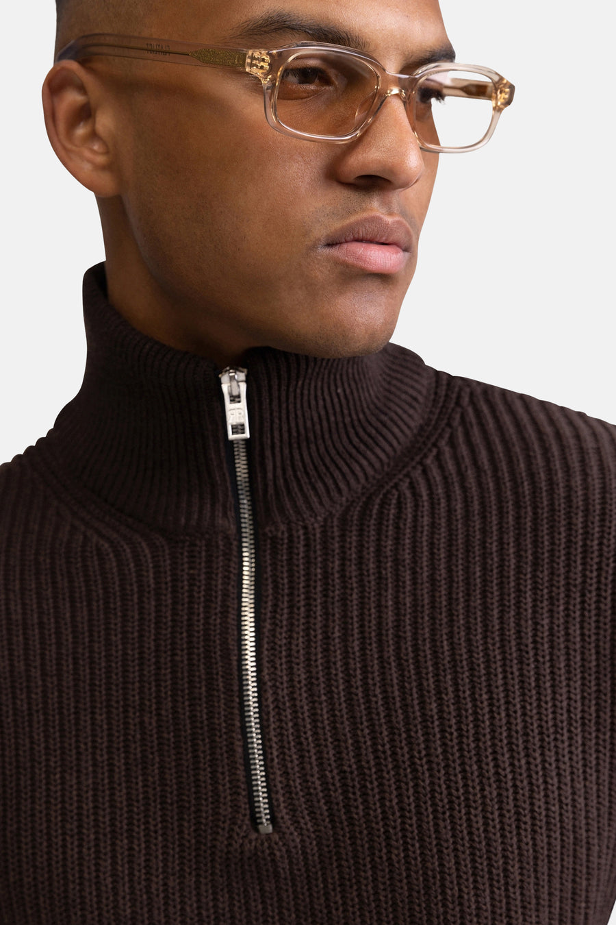 Trui met V-hals bruin - REDEFINED REBEL