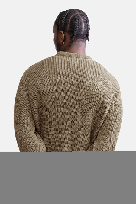 Pull à col rond - beige