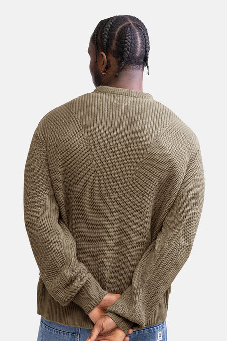 Pull met ronde hals - beige