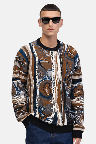 Pull met ronde hals - bruin