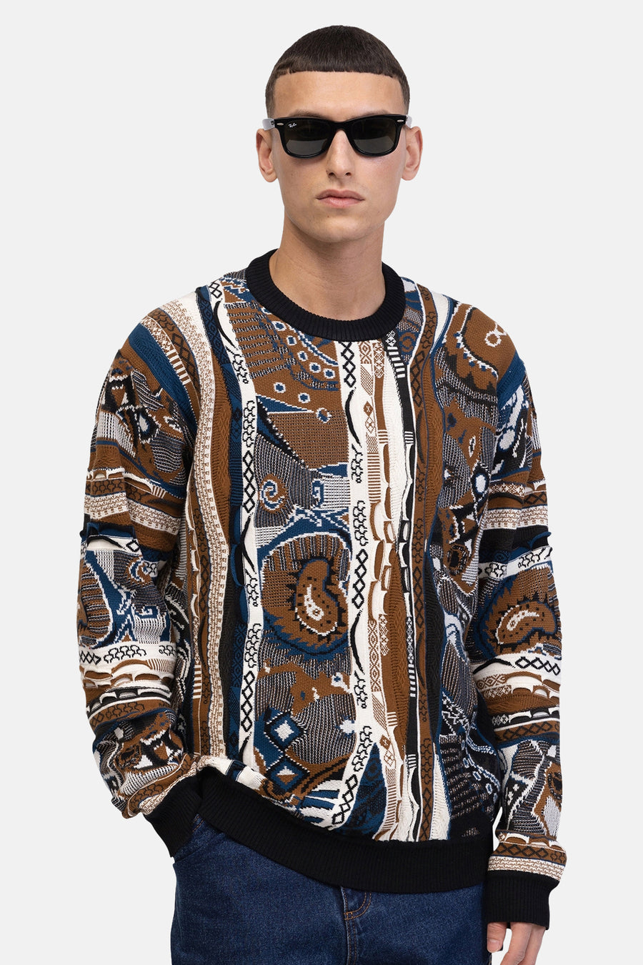 Pull met ronde hals - bruin - REDEFINED REBEL
