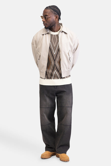 Trui met ronde hals Beige - REDEFINED REBEL