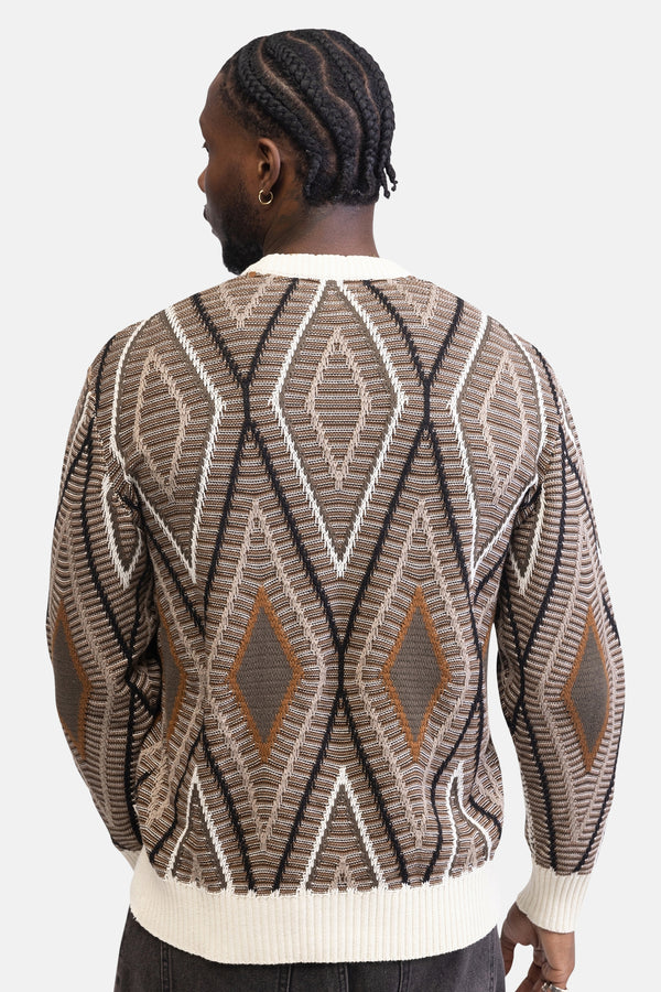 Trui met ronde hals Beige - REDEFINED REBEL