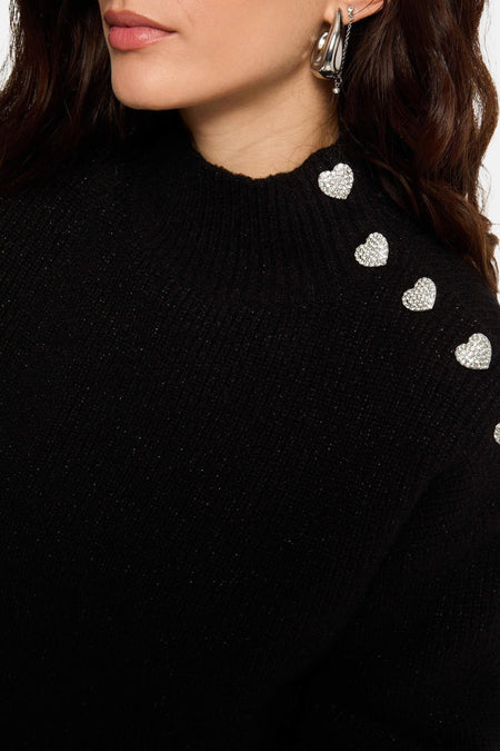 Trui met rolkraag zwart - Morgan De Toi