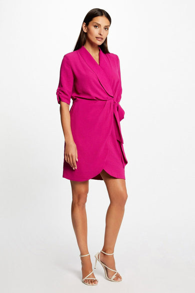 Robe &agrave; manches courtes - rose