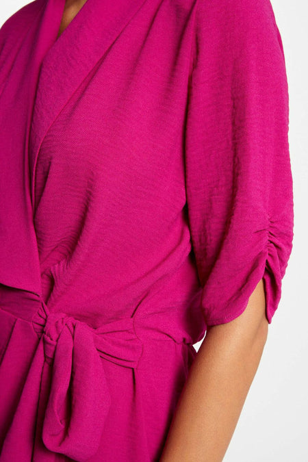 Robe &agrave; manches courtes - rose