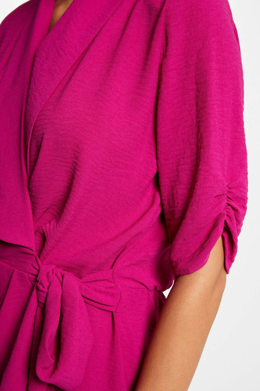 Robe &agrave; manches courtes - rose