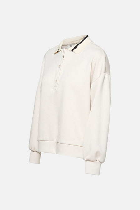 Sweat col O Beige - Terra di Siena