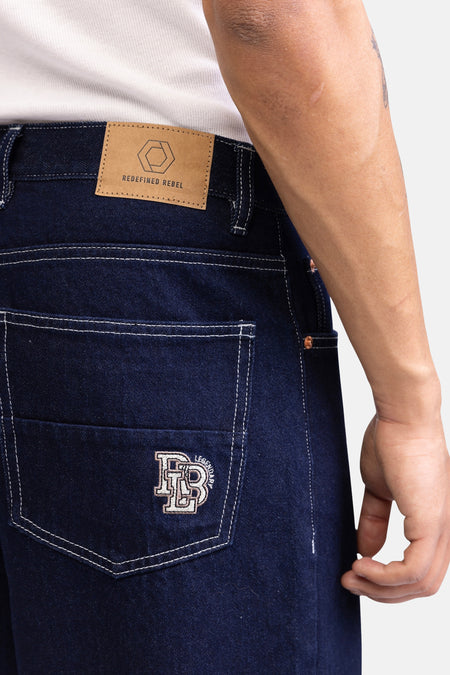 Jeans wide dark blue denim - REDEFINED REBEL