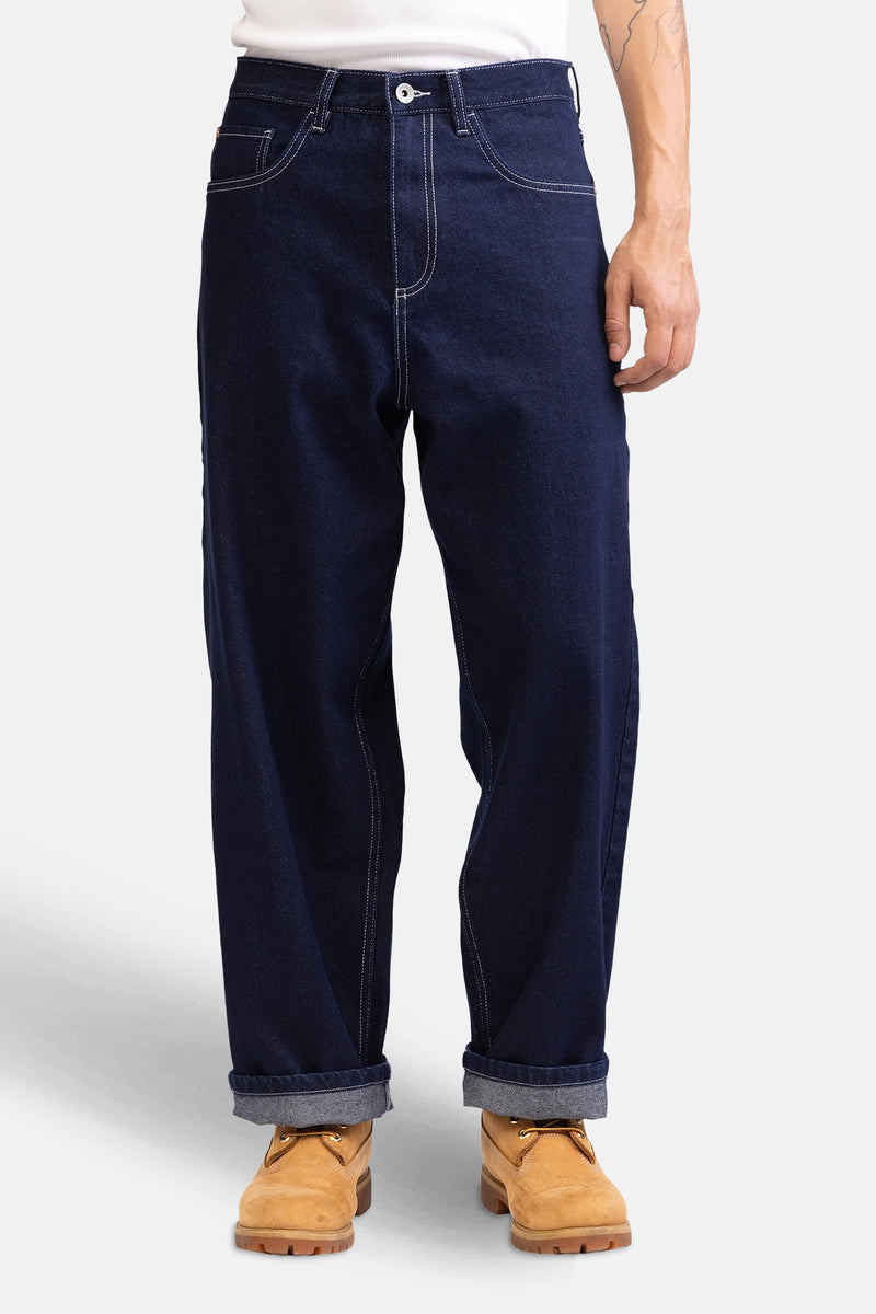 Jeans wide dark blue denim - REDEFINED REBEL