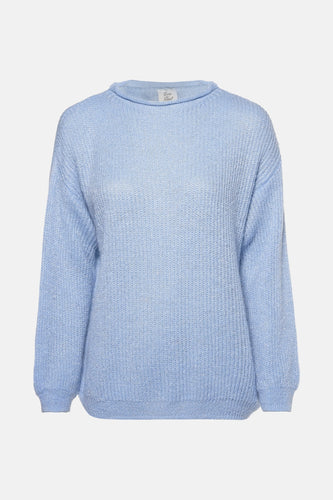 Trui met ronde hals blauw - Terra di Siena