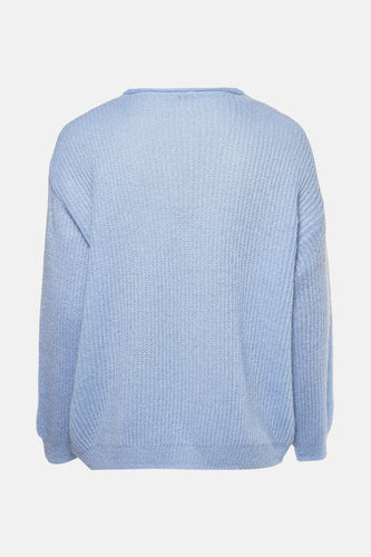 Trui met ronde hals blauw - Terra di Siena
