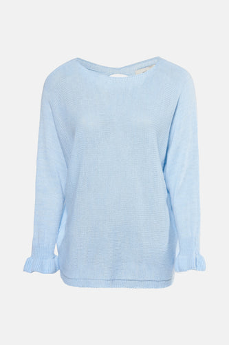Pull à col rond - bleu