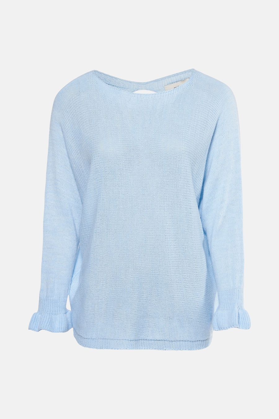 Pull à col rond - bleu - Terra di Siena