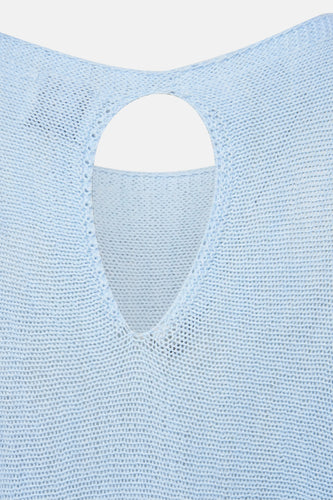 Pull à col rond - bleu - Terra di Siena