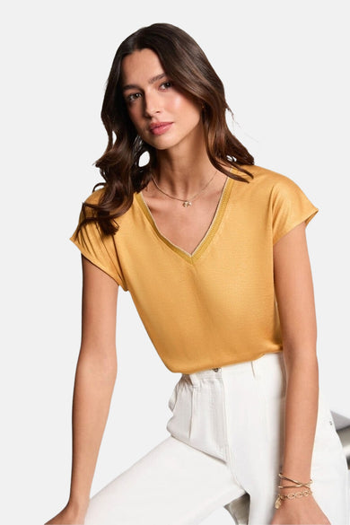 T-shirt met korte mouwen - geel