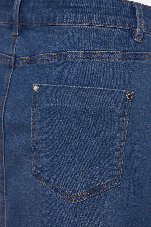 Rok (kort) Mid blue denim - Morgan De Toi