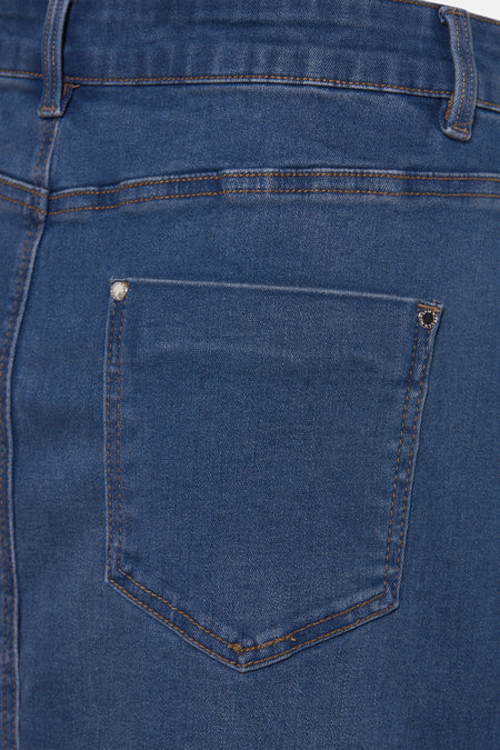 Korte rok - mid blue denim