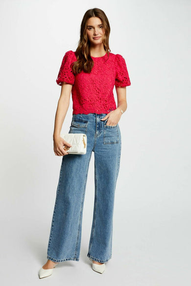 Blouse (korte mouwen) Roze - Morgan De Toi
