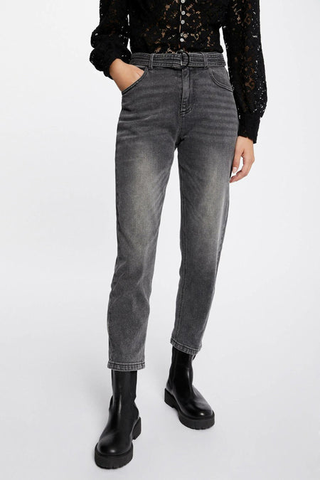 Jeans straight Gris - Morgan De Toi