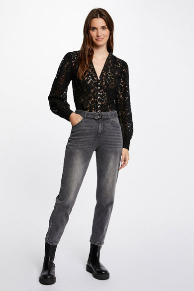 Jeans straight Gris - Morgan De Toi