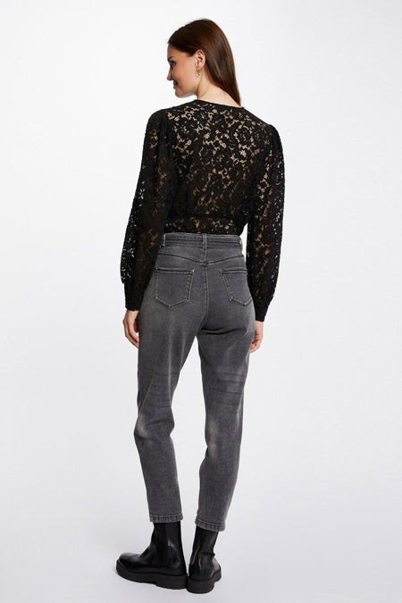 Jeans straight Gris - Morgan De Toi