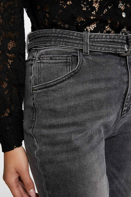 Jeans straight Gris - Morgan De Toi