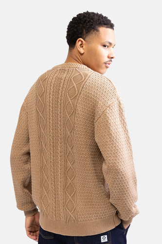 Pull met ronde hals - beige - REDEFINED REBEL