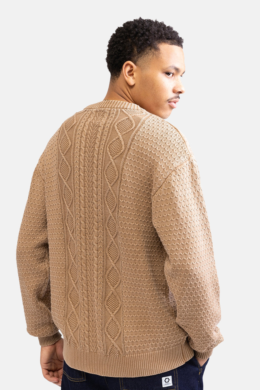 Pull met ronde hals - beige - REDEFINED REBEL