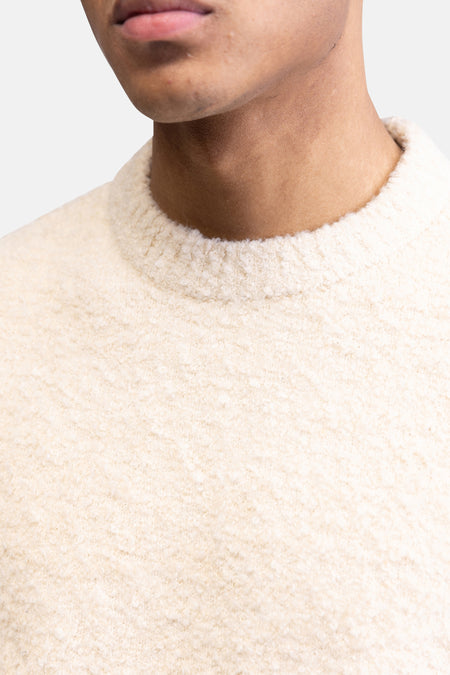 Pull met ronde hals - ecru