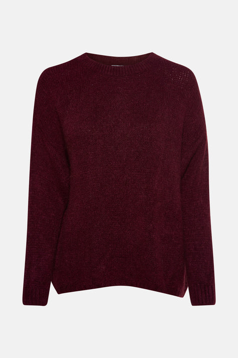 Pull met ronde hals - Bordeaux