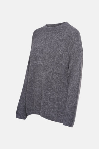 Pull met ronde hals - grijs - Terra di Siena