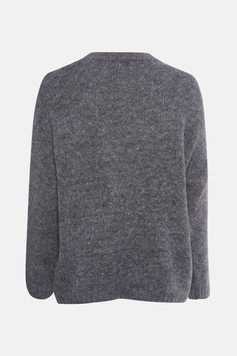 Pull met ronde hals - grijs - Terra di Siena