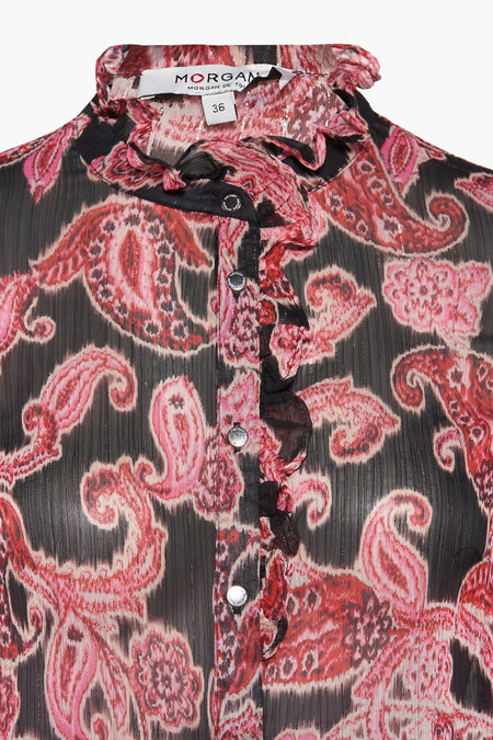 Chemise à manches longues - rouge