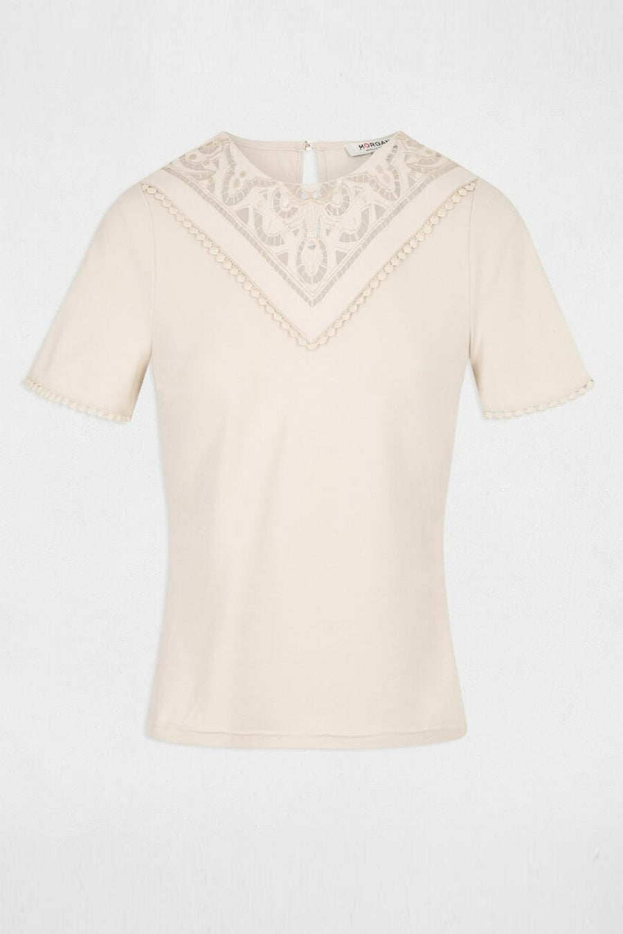 T-shirt met korte mouwen - ecru