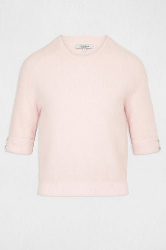 Pull met ronde hals - roze - Morgan De Toi
