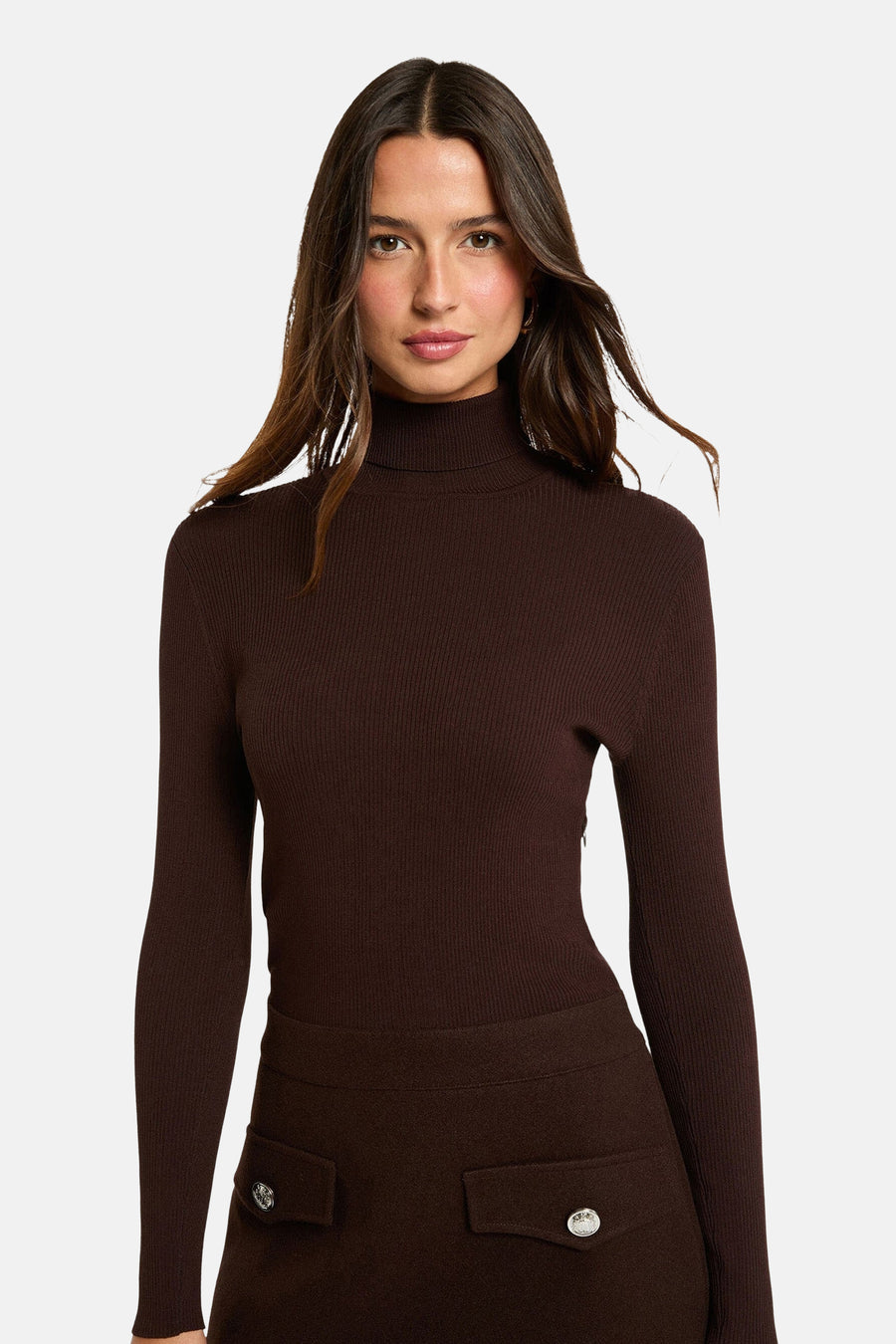 Robe à manches longues - brun - Morgan De Toi