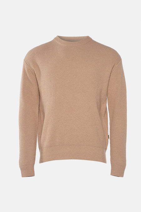 Trui met ronde hals Beige - WOODBIRD