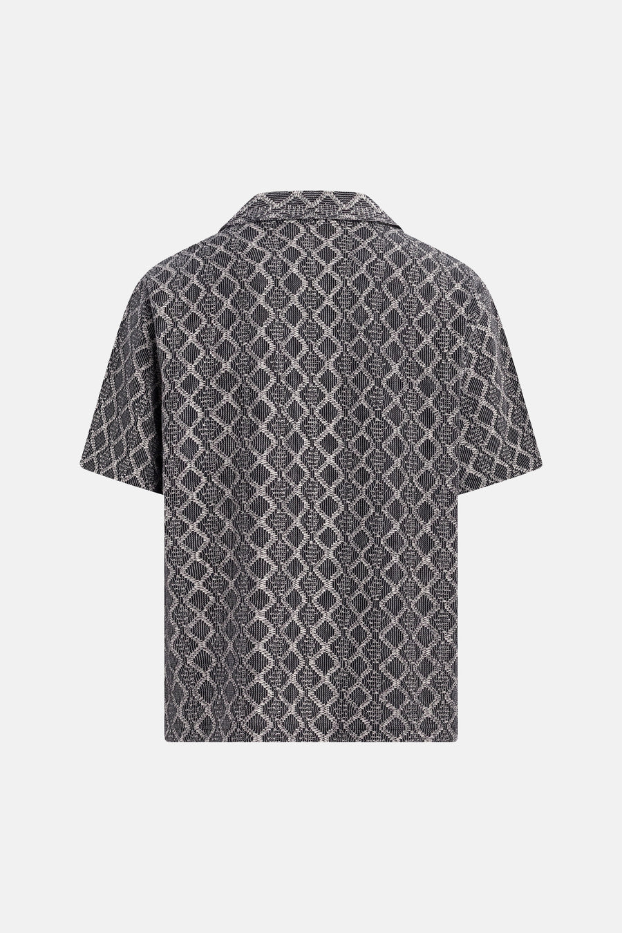 Multicolor korte mouwen overhemd van REDEFINED REBEL, achterzijde met geometrisch patroon en textuur, losse pasvorm
