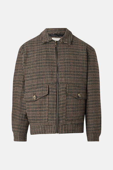 Veste courte multicolore de REDEFINED REBEL, avec un motif à rayures verticales et des poches.